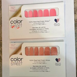 Color Street Pink and Glitter Nail Strips